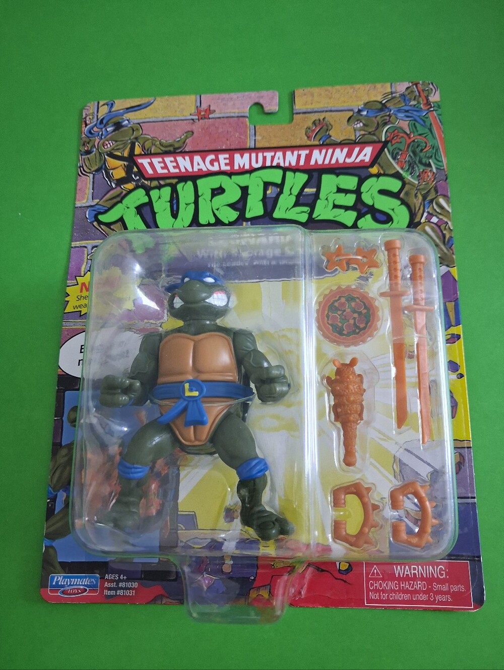 TMNT Leonardo with Storage Shell 2022 Playmates #81031 Sealed Retro Ninja Turtle